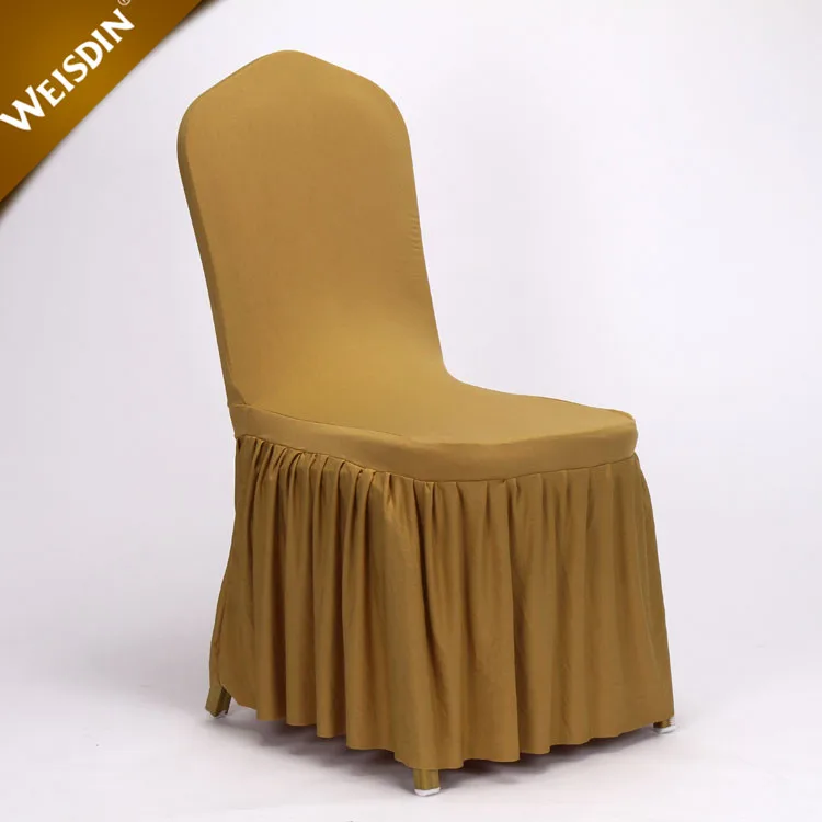 Universal Polyester Spandex Ruched Skirt Stretch Chair Cover Party white chair covers plastic tie back slipcovers for wedding