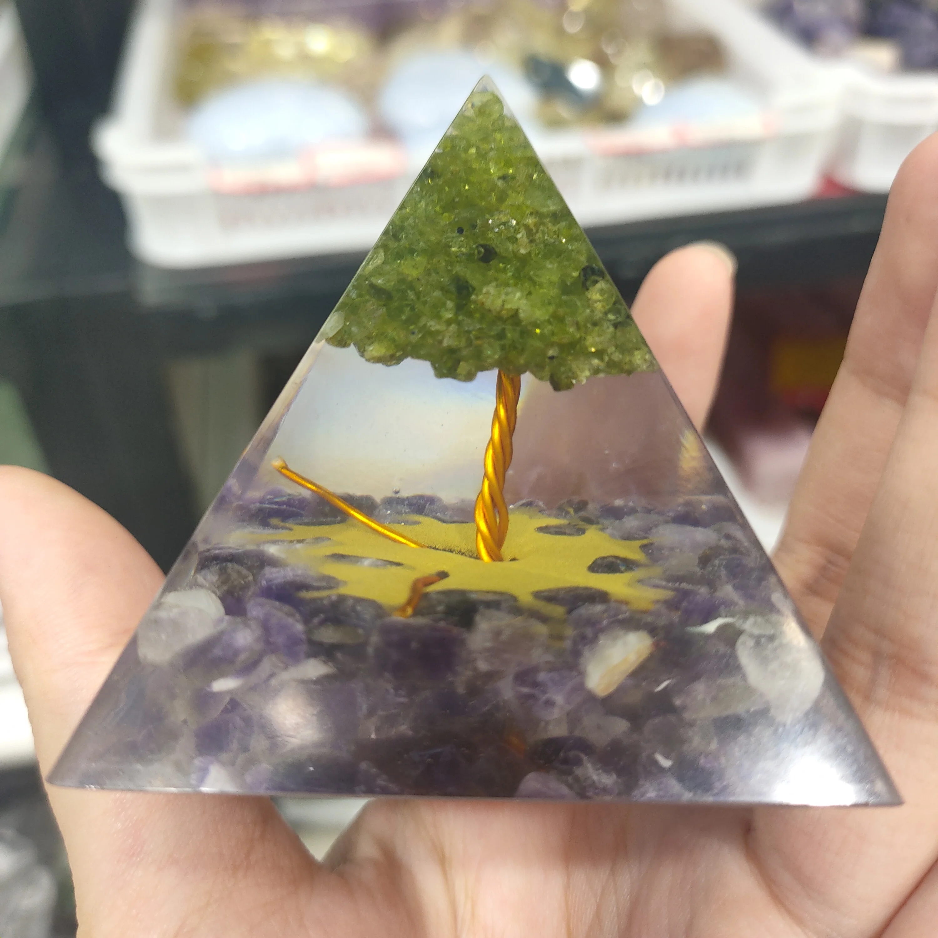 Wholesale Natural Crystal tower wand point Caribbean calcite tower for decoration