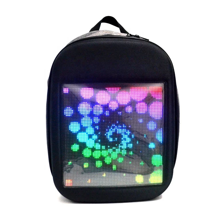 APP Control Programming Color Patterns Advertisement Display Led Bag Backpack With Custom