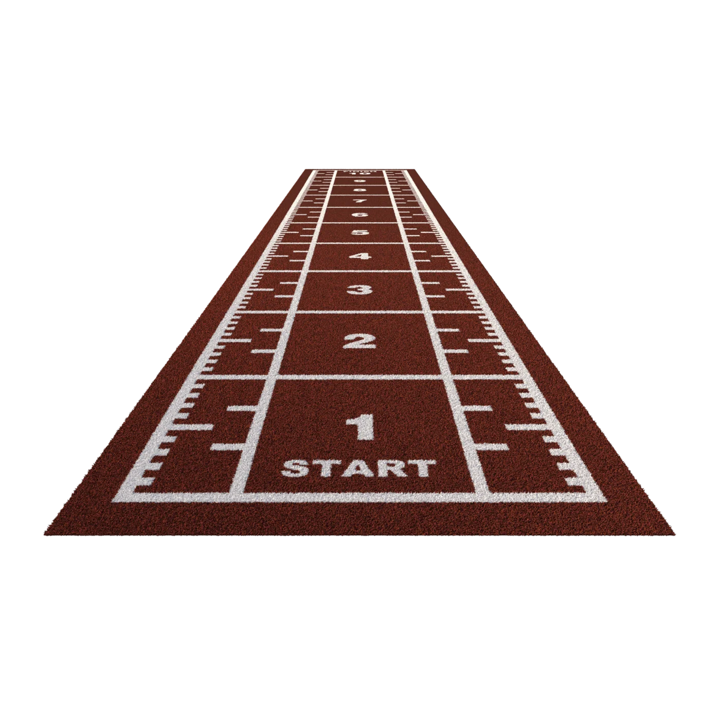 Dorelom Pre-stitched gym turf sports floor with White Line Numbers for Gym Running Track Power Sled crossfit