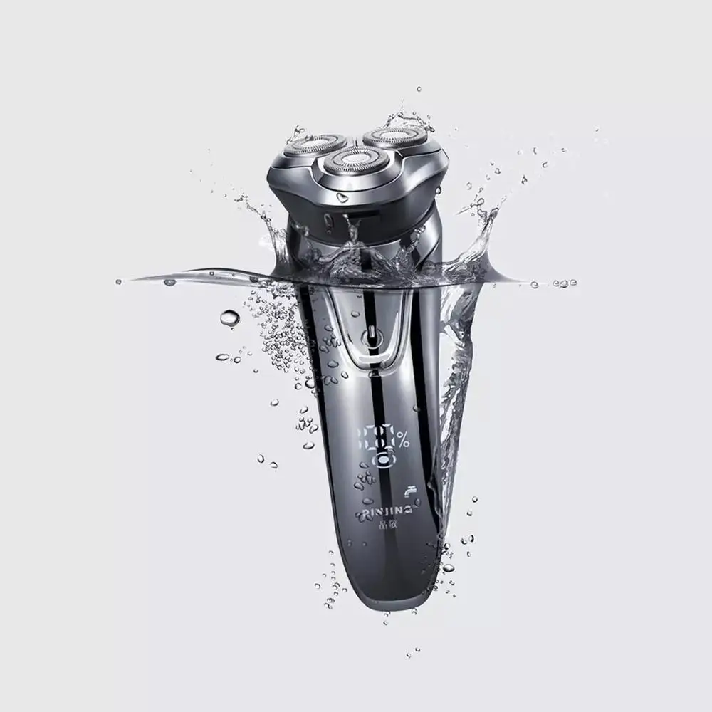  Оригинальная Водонепроницаемая бритва Xiaomi PINJING Мужская моющаяся Беспроводная перезаряжаемая электробритва с 3D умным