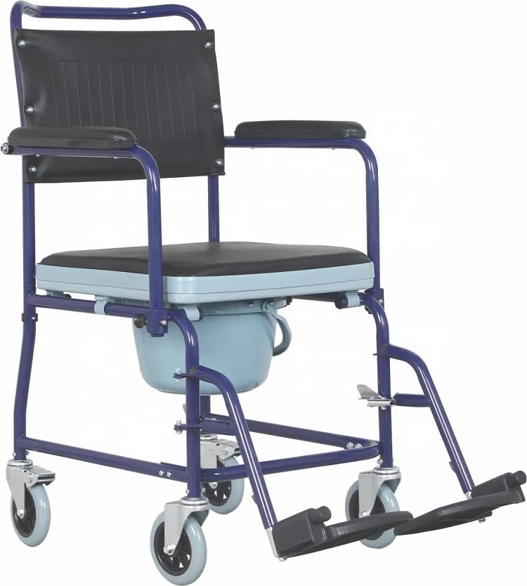 
Китайское медицинское оборудование, больничное профессиональное легкое стальное складное медицинское комодовое кресло для пожилых людей 