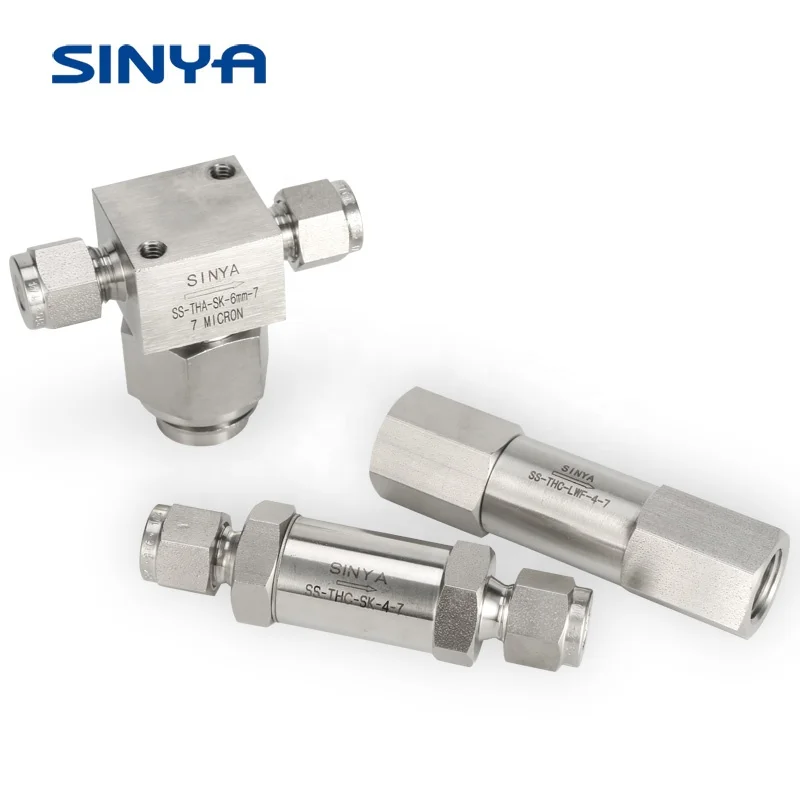 High Pressure Air Liquid Stainless steel 316/316L  0.5um 2um 7um 15um 60um 90um Micron Instrumenation Tee Filter