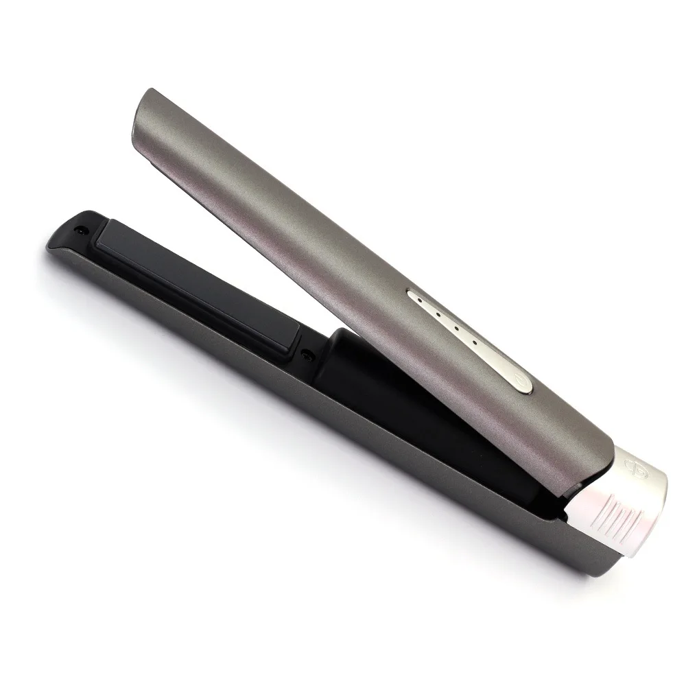 Adjustable temperature ceramic tourmaline flat iron hair tools straightener and curler 2 in
