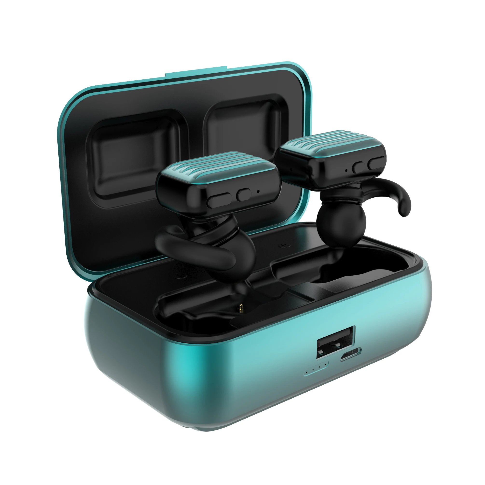 Amazon hot sell  Long transmission distance Hot selling TWS V5.0 Mini Wireless Earbuds  With Charging box TWS with power bank