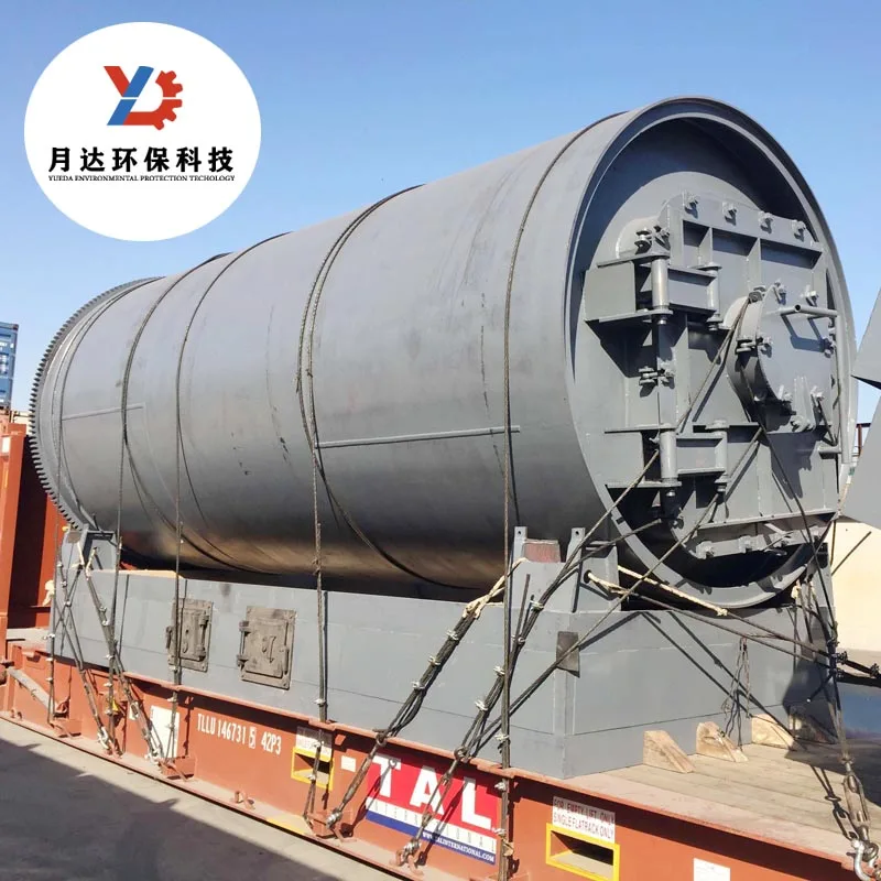 Full Automatic continuous waste tyre rubber pyrolysis plant with with auto feeding system and auto discharge system