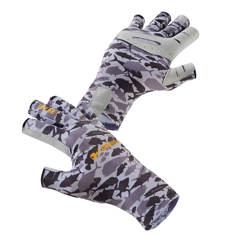 Promotional Various Good Quality Grey Outdoor Anti Slip Fishing Gloves