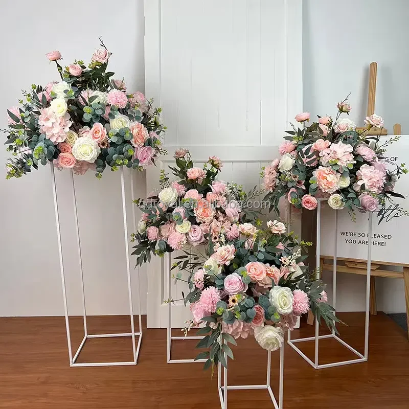 Artificial flower Ball Road Guide Flower Ball Centerpieces Stage Guides Flower for Wedding Table Decorations