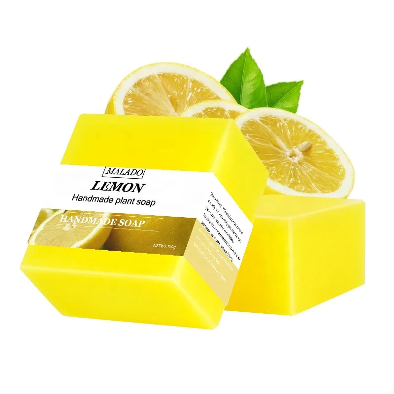 Lemon Handmade Essential Oil Soap Deep Cleansing Shrink Pores Even Skin Tone 100g Bath Soap