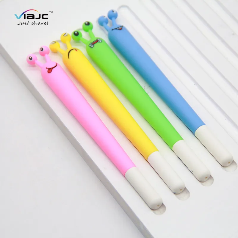 
cheap school stationery cute kawaii promotion rubber novelty gel pens for kid 