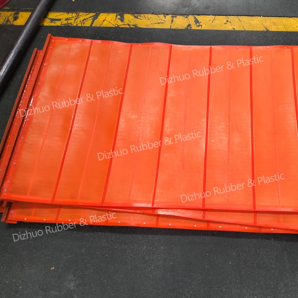 Durable industry mining high frequency dewatering PU polyurethane rubber fine mesh ore panel sieve 1045*700mm