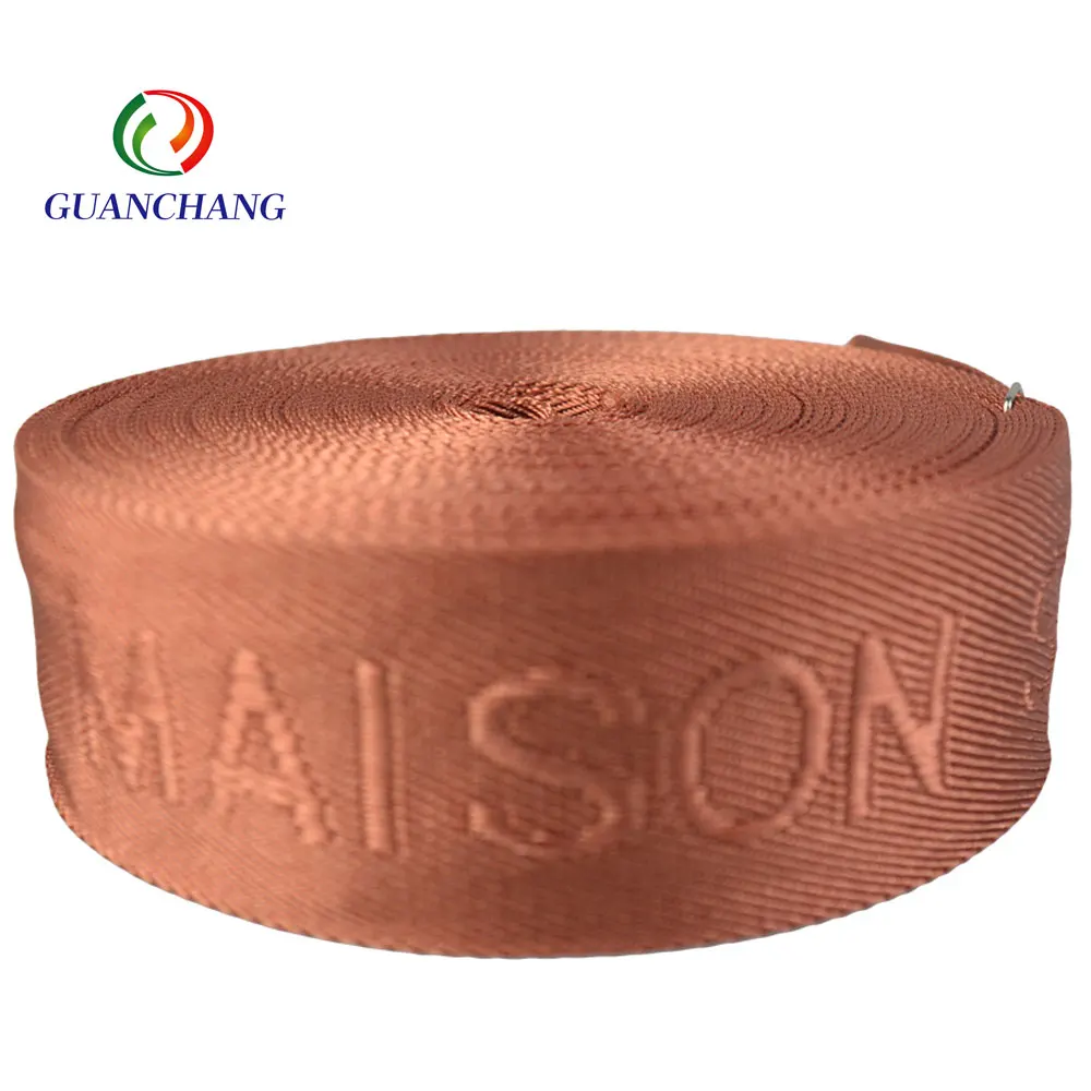 Wholesale Custom Durable Fashion Nylon Jacquard Braidedearringslastic Polyester 25MM Printedchaining Straearringsogo Manufacture
