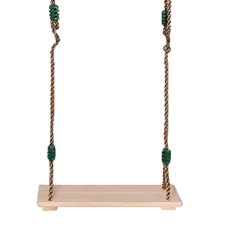 
 New Adults And Children Light Weight Outdoor Wooden Hanging Swing Seat With Rope  