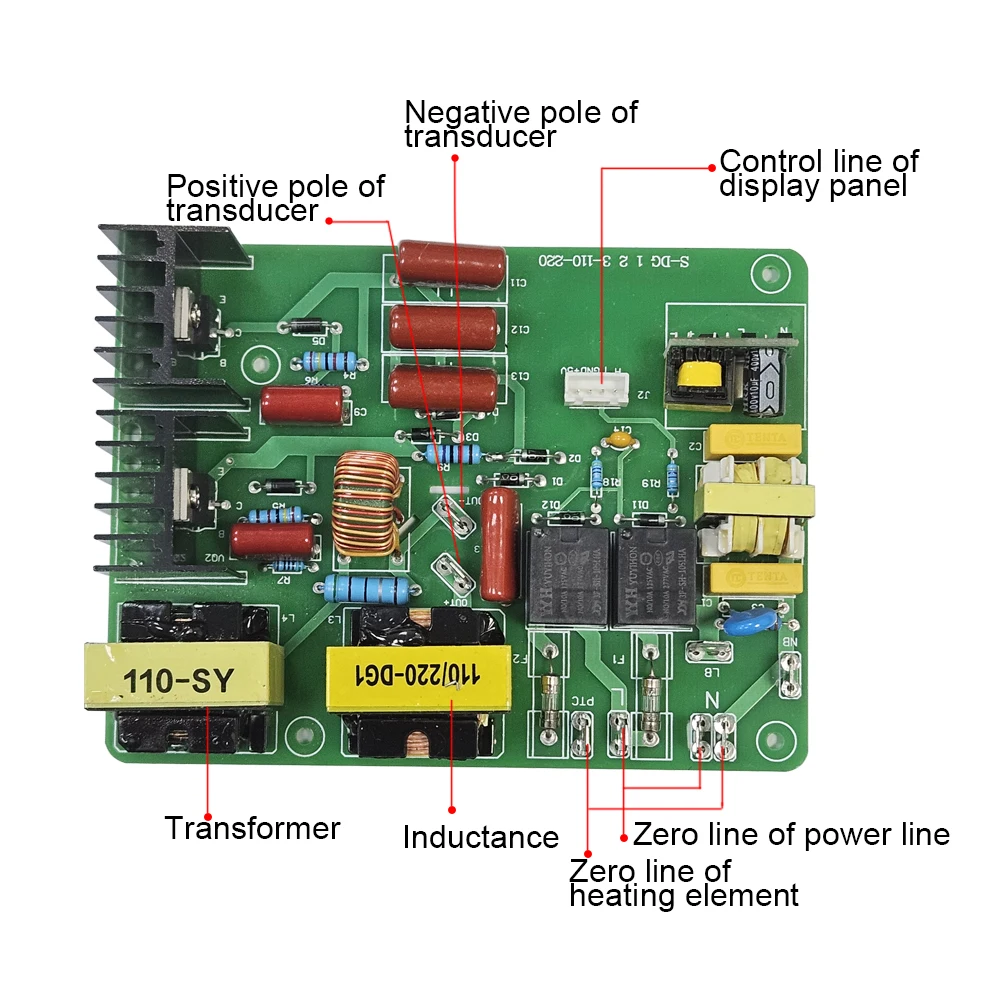 Easy Clean 60W 40kHz Ultrasonic Parts PCB Transducer Generator Ultrasonic Circuit Board