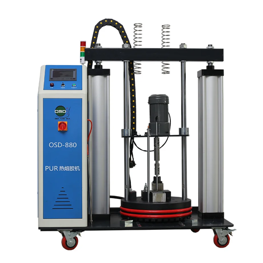 Adjustable gear pump 5 gallon pur hot melt glue melter  machine with PLC control