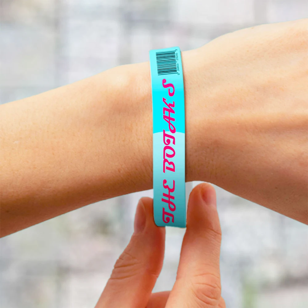 Custom high quality adhesive Wrist Bands paper Bracelets VIP Wristbands Identification Wristbands for Events day