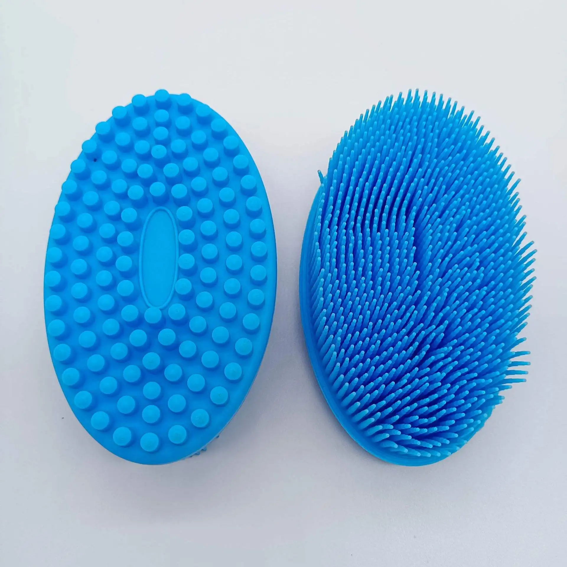 Factory Wholesale Long Silicone Dual Sided Body Scrubber Back Brush Massager Cleaner Shower Bath Belt