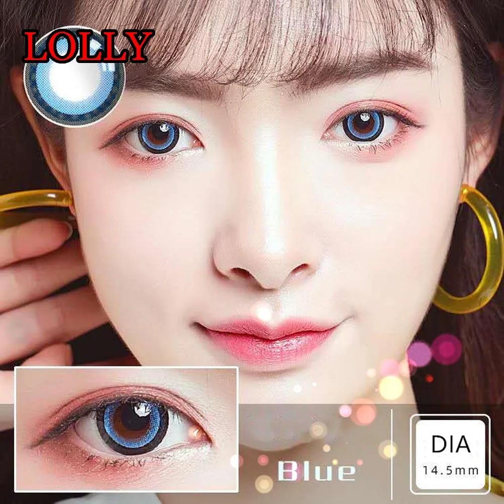  Японские цветные контактные линзы Dolly Eye Look большие косметические для глаз