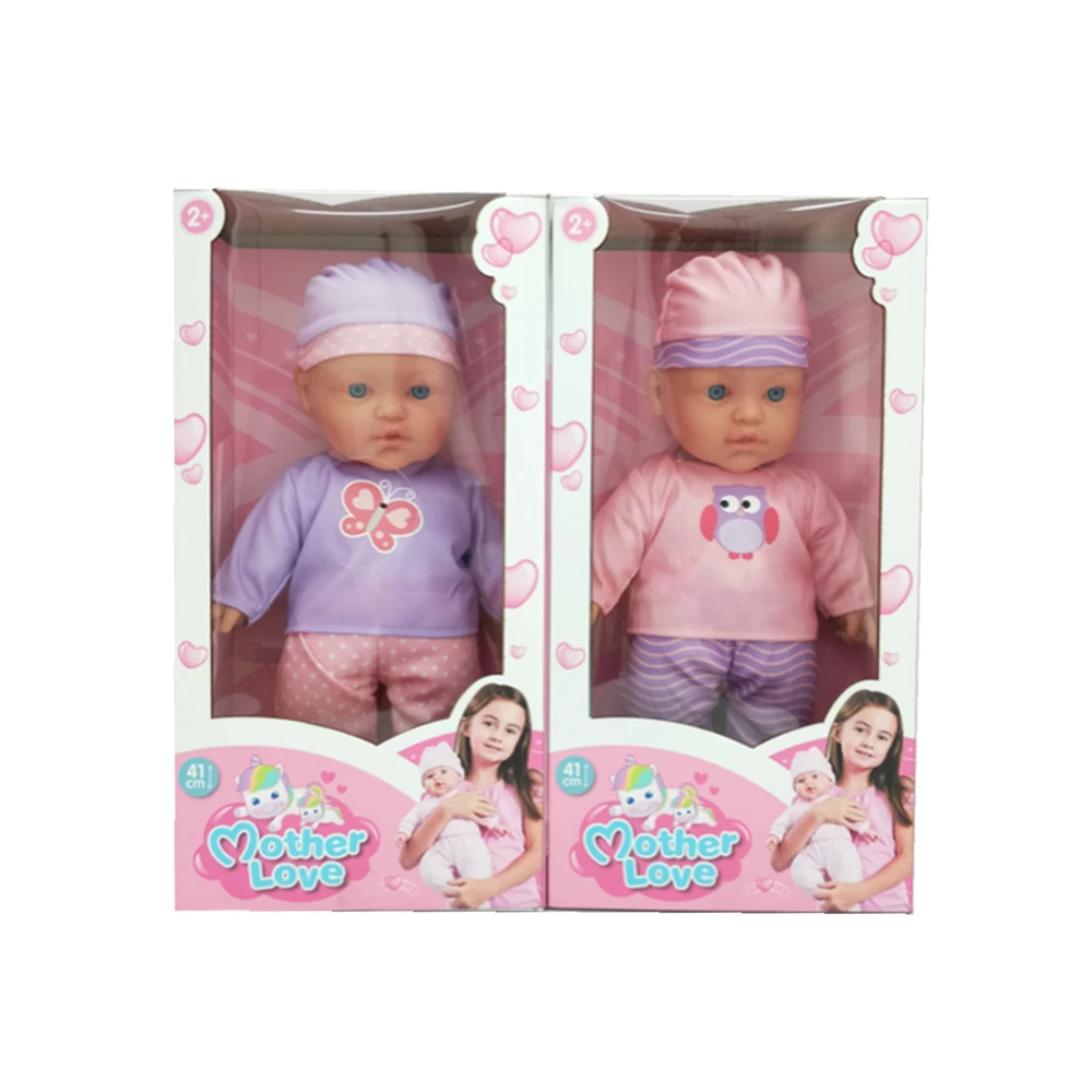 China made plastic 3d face 41cm christmas soft speaking realistic sweet baby toy , reborn crying vinyl silicone baby doll