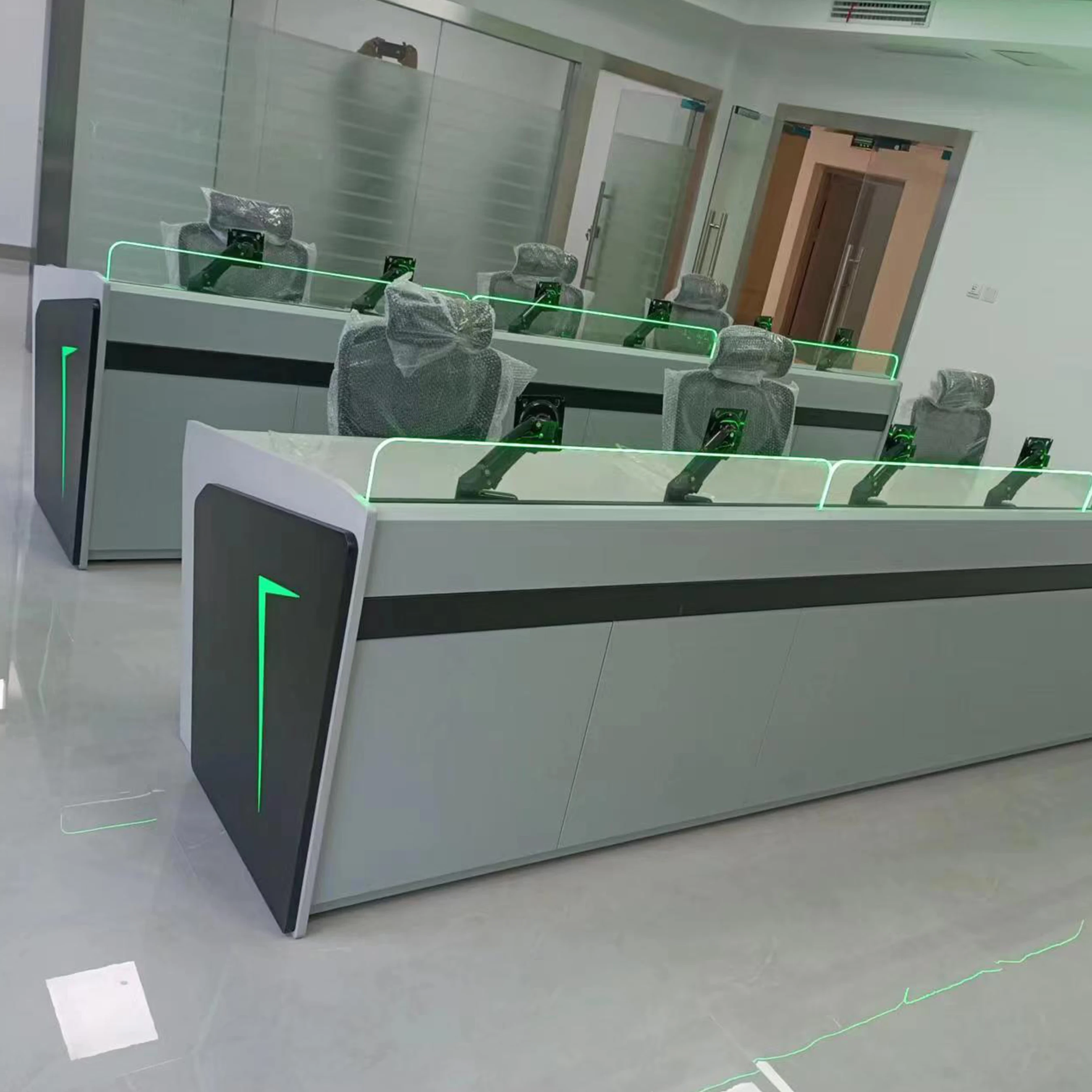 Ergonomic control room console for all-weather operating environment