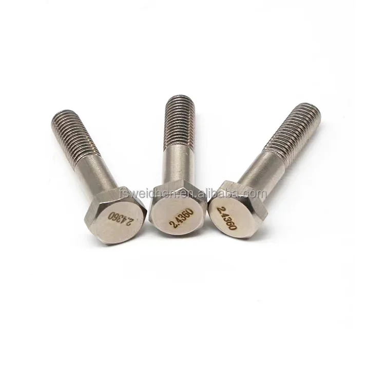 DIN933 Plain Finish Bolt Stainless Steel Hex Head Screw Bolt