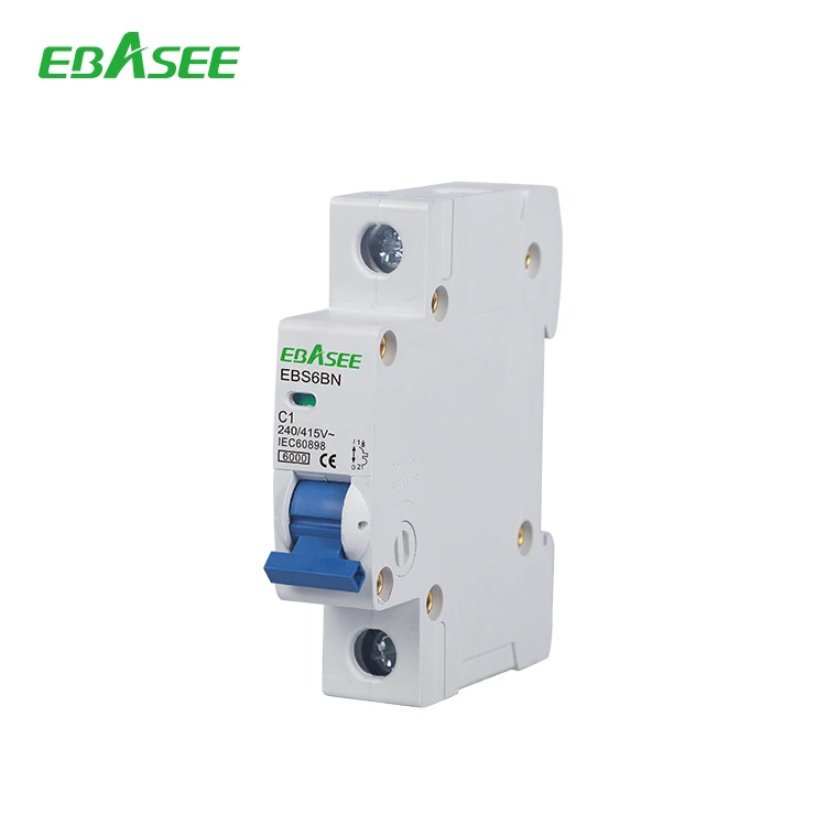 SAA Certification EBS 6BN 6KA High quality CE CB Certification IEC test report 1-4P 1-63amp 240V  MCB BREAKER