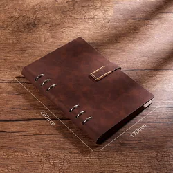 Wholesale a5 b5 loose-leaf notebook business office notepad student diary magnetic buckle hollow notebook