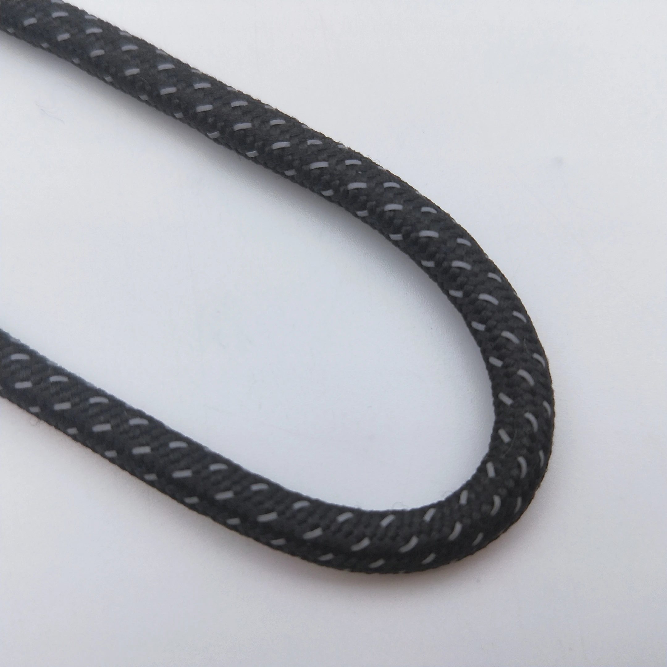 High quality braided polyester reflective cord drawcord with plastic tip 5mm