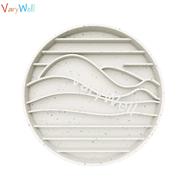 2024 buttercream hue beach wave beige Interactive BPA-Free Silicone Lick Bowl Dog Slow Feeder Bowl for Dogs for Healthy Eating
