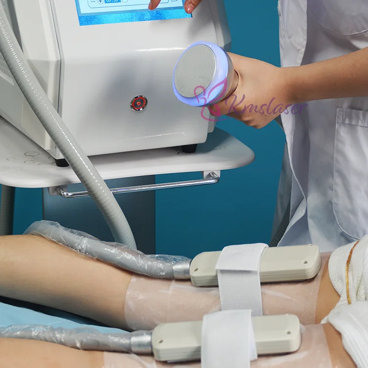 Best Selling EMS Cryoskin Body Shaping Fat Burning Cellulite Reduce Slimming Machine With 2 Round Handles and 2 Square Handles