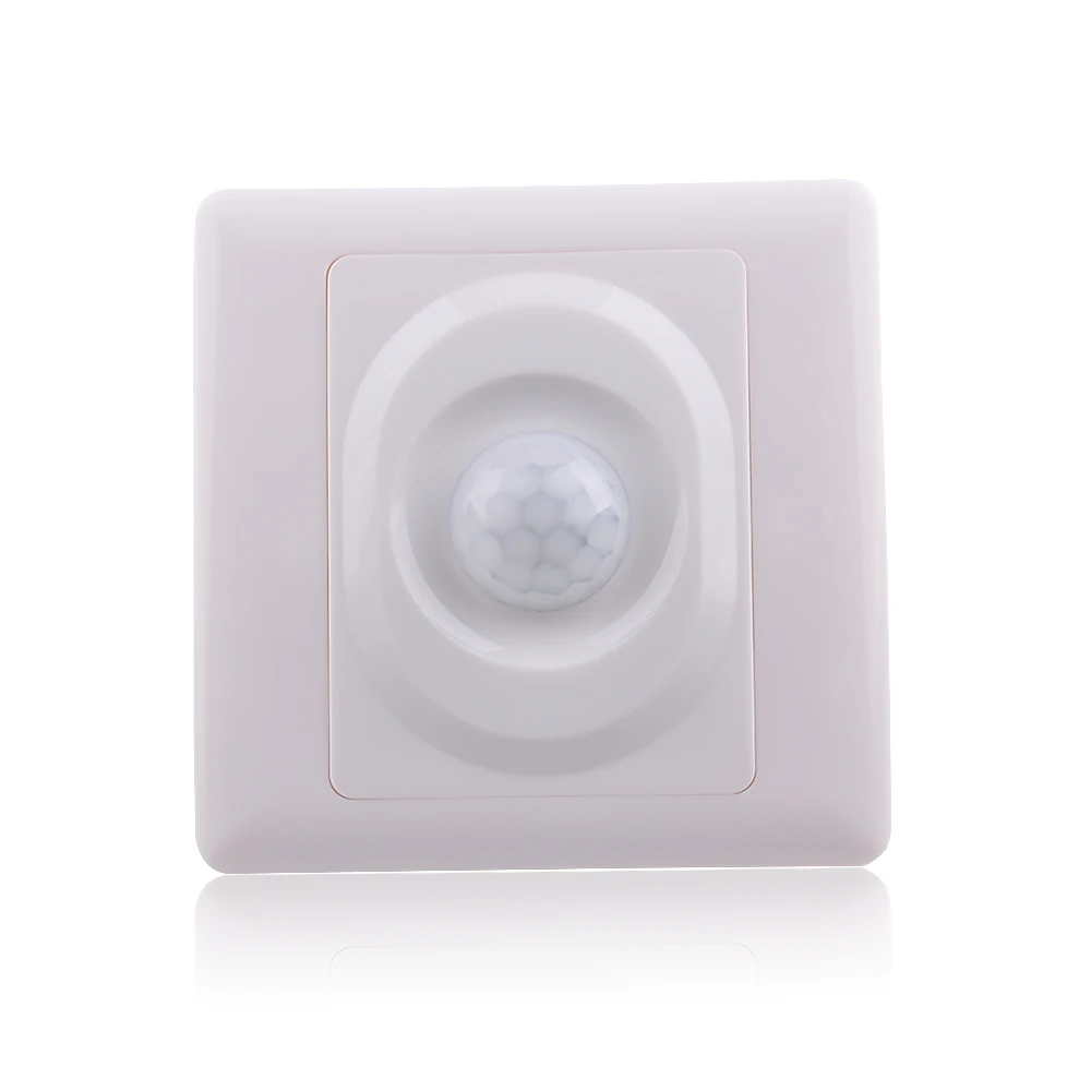 BS017 Indoor infrared wall PIR motion sensor detector light switch cover wired controller, pir sensor