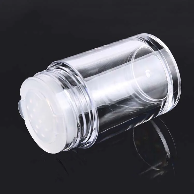 
Beauty Containers Small Plastic Cosmetic Jars 10 Gram Lip Balm Pot Black Lids 