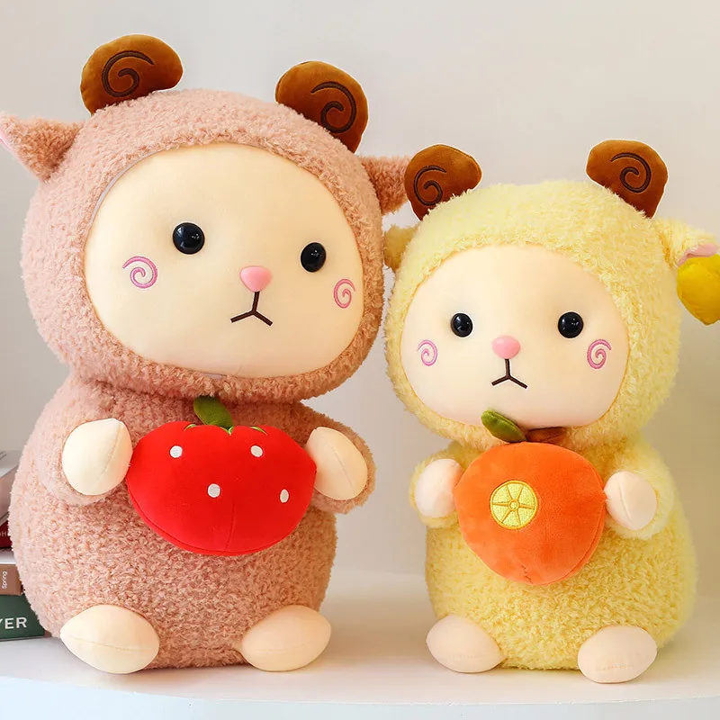 New Creative 23cm/40cm/50cm Cute Fruit Sheep Plush Toys Lamb Doll Pillow Sheep Alpaca