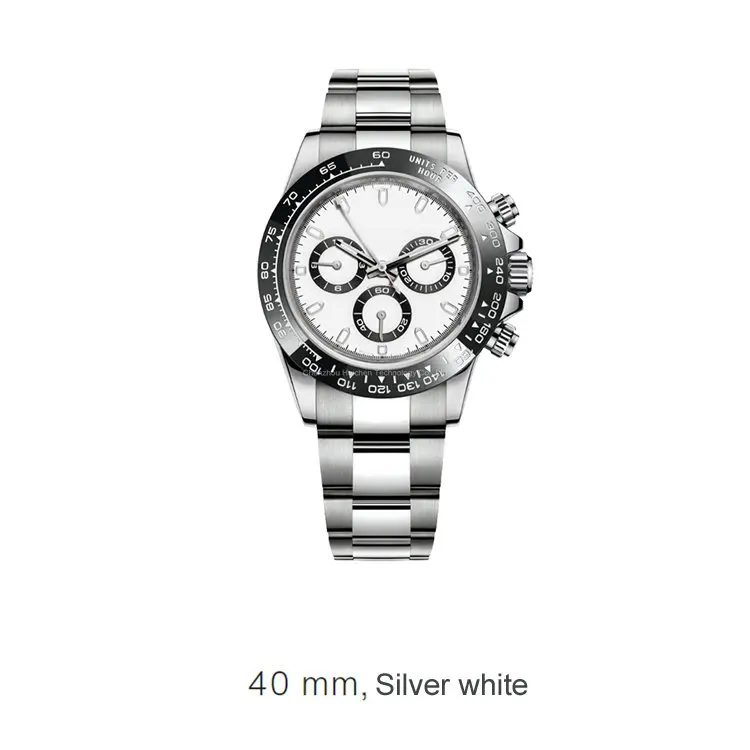 5A  Movement Highest Quality 904L Stainless Steel eta 7750 Night vision Luxury Automatic machinery Mechanical Watches 116500