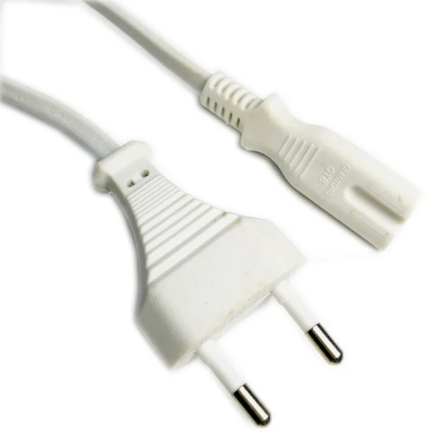 Неполяризованные 2-контактный Европейский евровилка, чтобы понять-восемь 6 ft. Шнур питания переменного тока