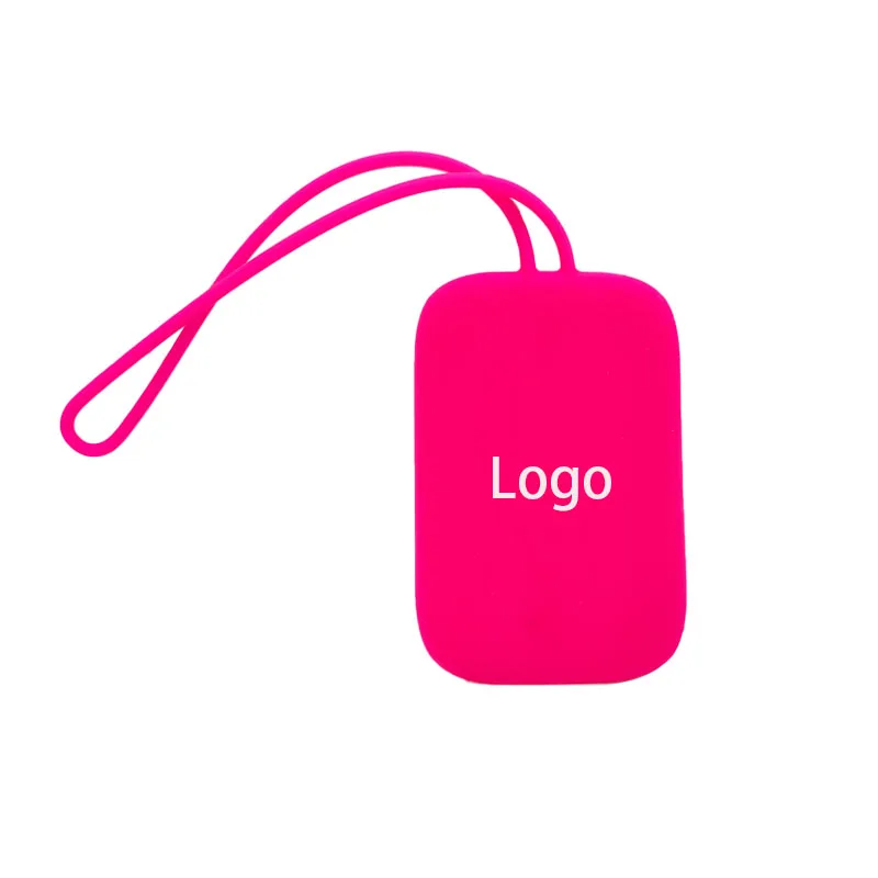Travelsky Personalized Waterproof Silicone Luggage Tag Suitcase Rubber Luggage Tag with Strap