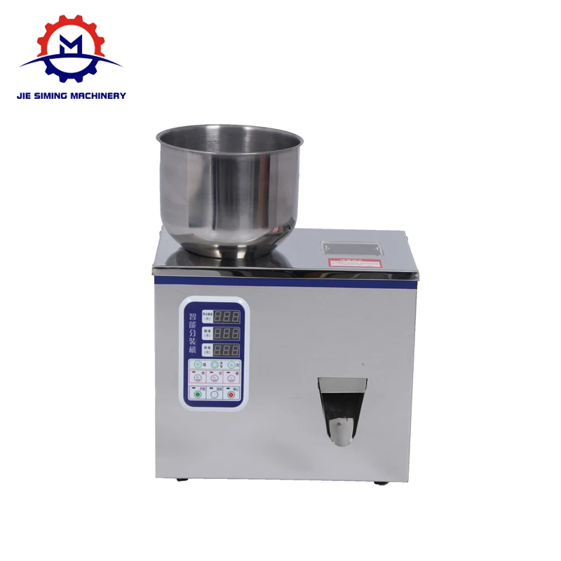 JSM 1-50g Desktop Semi-automatic Tea Wolfberry, Raisins,Spiral Weighing Filling Machine
