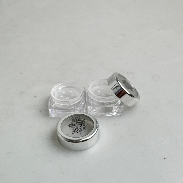 Care cream elegant cosmetic jars with gold cap square acrylic jars for cosmetic cream packaging wide mouth cosmetic jar
