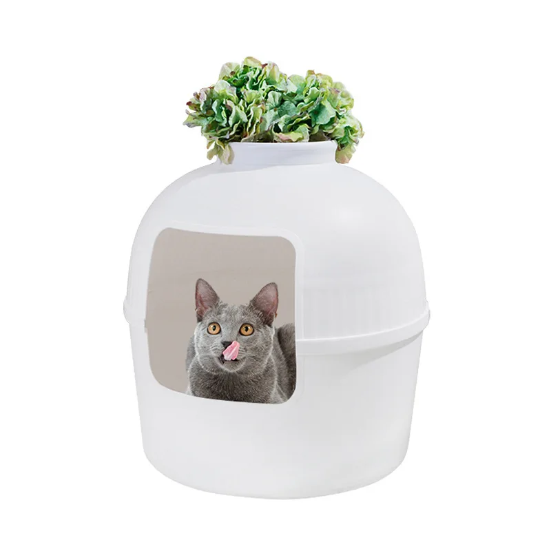 Hot Sale Pet Stuff Hidden Cat Litter Box Covert Large semi-enclosed Cat litter box Pet Toilet
