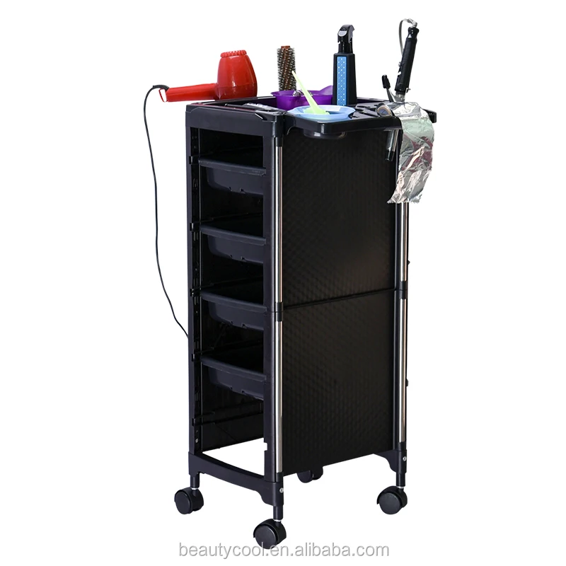 Fashion Portable Hairdresser Rolling Salon Cart Hairdressing Equipment Support Beauty Salon Trolley for Barber Store Use