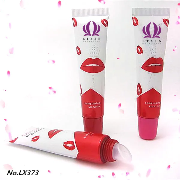 
Good sale red lip gloss container custom logo beautiful 10ml empty lipgloss tube 