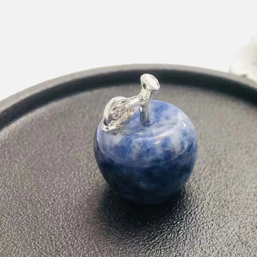 Christmas Gift Natural Gemstone Carved Crystal Quartz Apple Reiki Hand Carved Crystal Carving Apple for Home Decoration