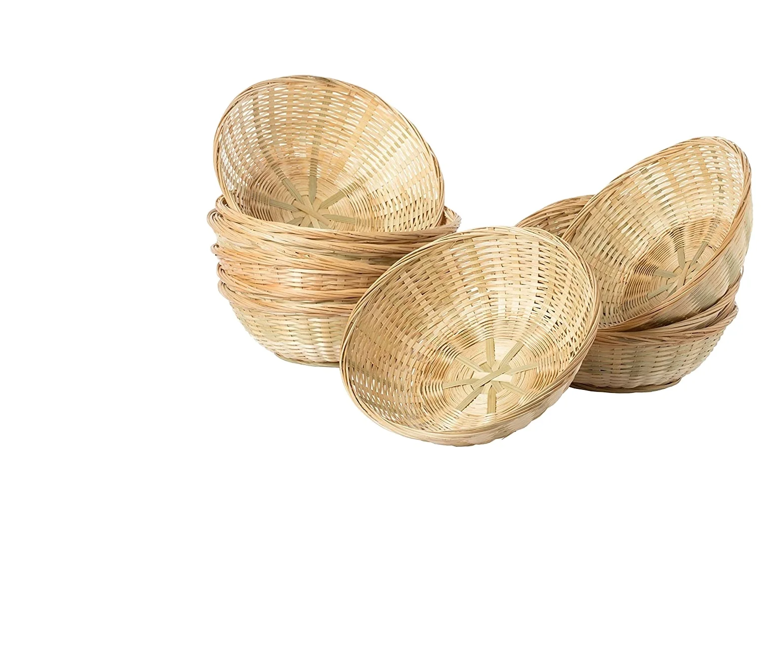 Handmade Craft Home Fruit Folk Art Kitchen Wood Woven Storage Bamboo Basket