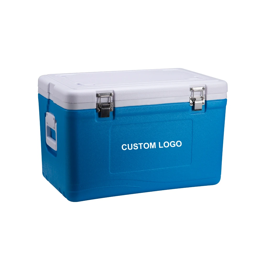 55L Insulated Vaccine Cooler Box Plastic Ice Cooler Box For Outdoor Blood Insulin Specimen Medical Cold Chain Transport
