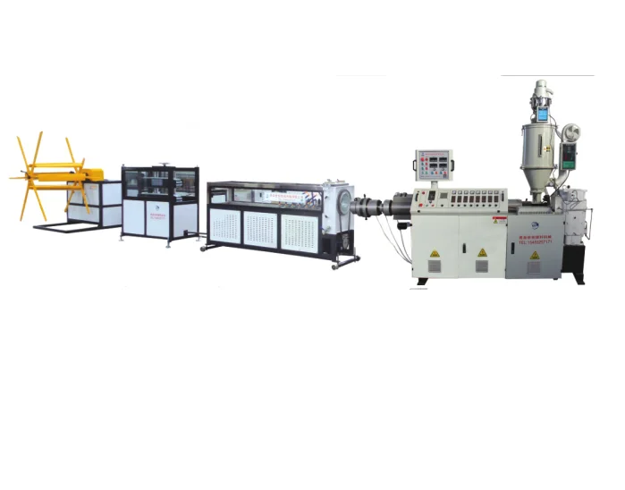 SJ90 33 MPP PP HDPE PE PPR water pipe gas tube automatic single screw extruder production line machine single screw extruding