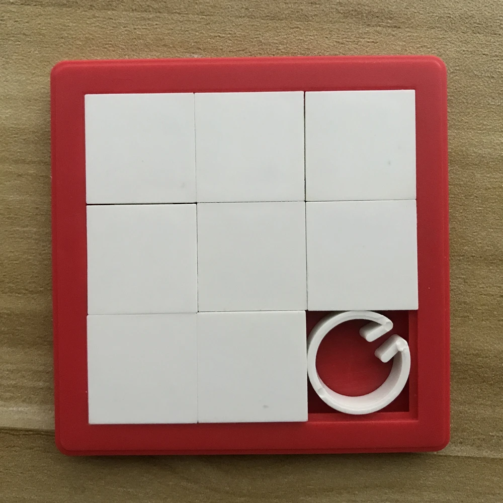 Wholesale school brain competition kids mini 9 squares tiles toy custom design block jigsaw colorful plastic sliding puzzle game