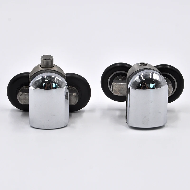 A-47 A-48 24Mm Double Two Wheel 8Mm Stainless Steel OEM ODM Sliding Glass Shower Door Bathroom Cabin Rollers Pulley Suppliers
