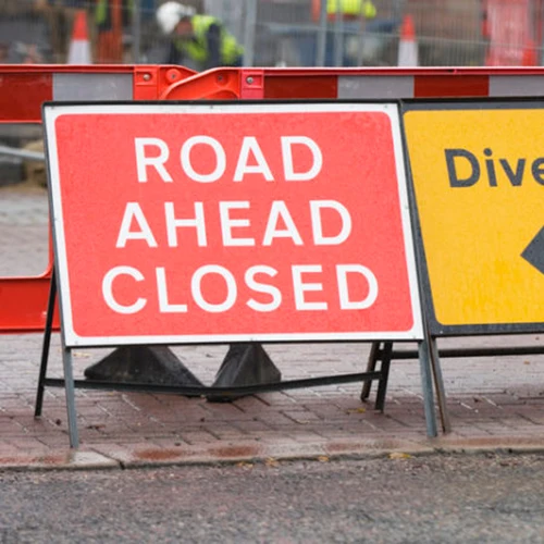 Road Construction Safety Warning Signs Frame Road Closed Work Ahead Zone Signs Roadway Safety Roadside Signs