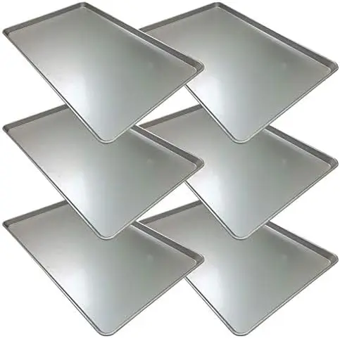 600mm*400mm* H25mm Manufacturer baking serving oven tray customized food grade perforated metal bakeware pan