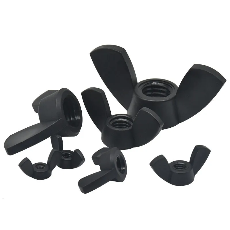 Nuts Bolts and Screws M3 M4 M5 M6 M8 Plastic Wing Nylon Black Screwfix Grade Furniture Barrel Nut Bolt Screw Nylock